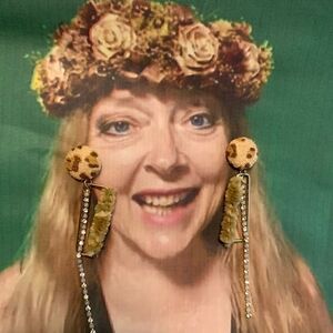 NIB Leopard and Rhinestone Carole Baskin Earrings